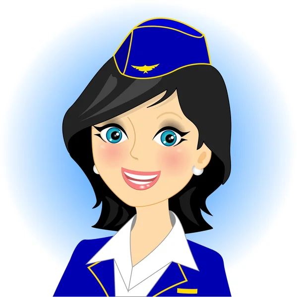 Stewardess — Stockvector