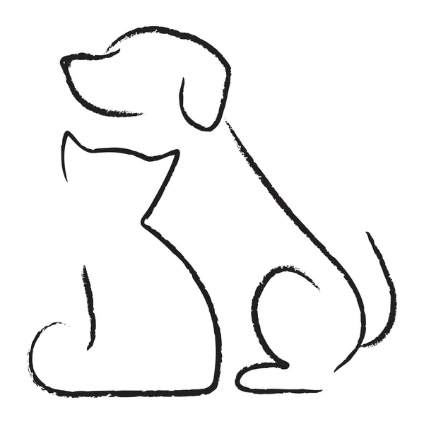 Hond & kat — Stockvector
