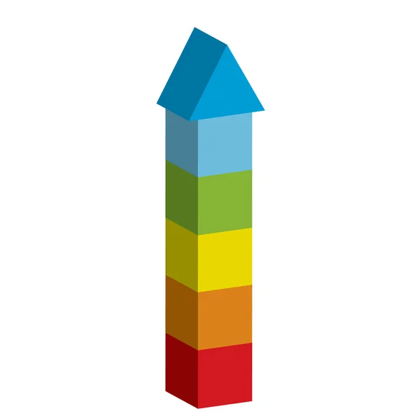 Torre colorida — Vetor de Stock