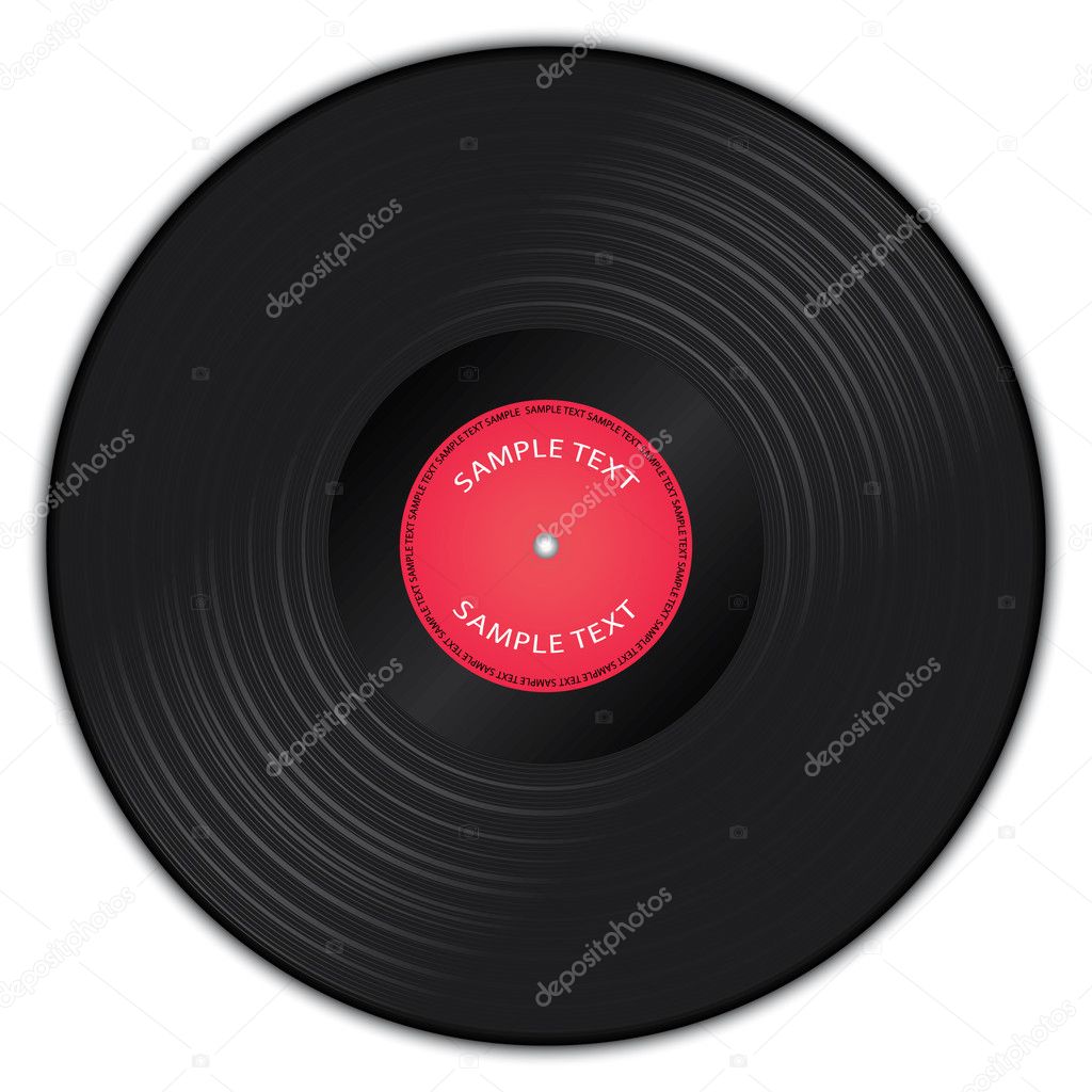 Vector illustration of vinyl record