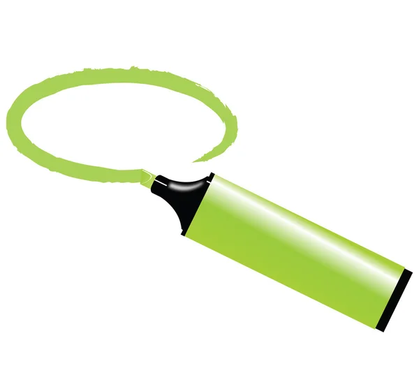 Marqueur vert — Image vectorielle