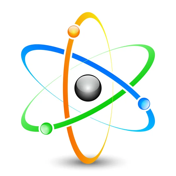 Renkli atom — Stok Vektör