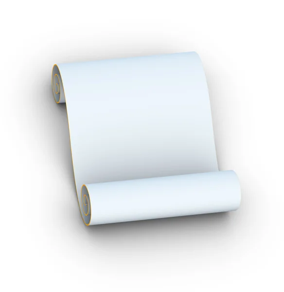 Rolagem de papel em branco — Fotografia de Stock