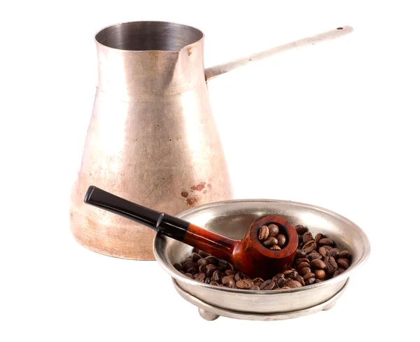 Кофеварка и труба — стоковое фото