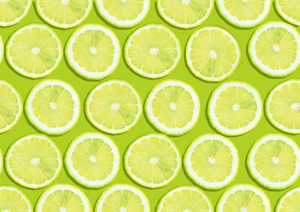 Bezešvé pozadí plátky čerstvého citronu — Stock fotografie