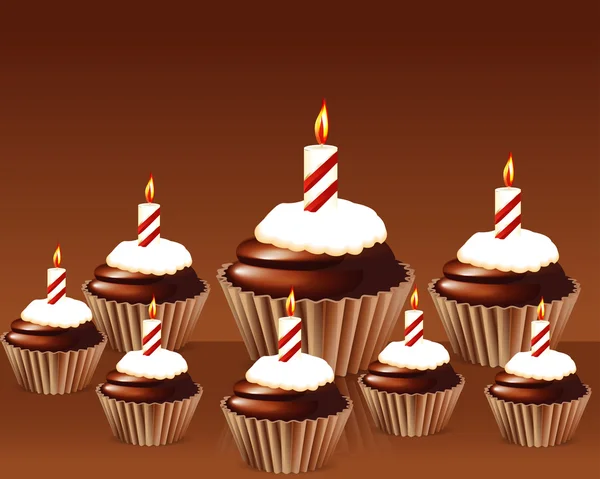 Verjaardag cupcake wenskaart — Stockfoto