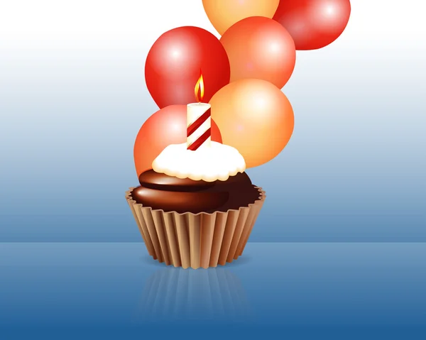 Cupcake di compleanno Biglietto di auguri — Foto Stock
