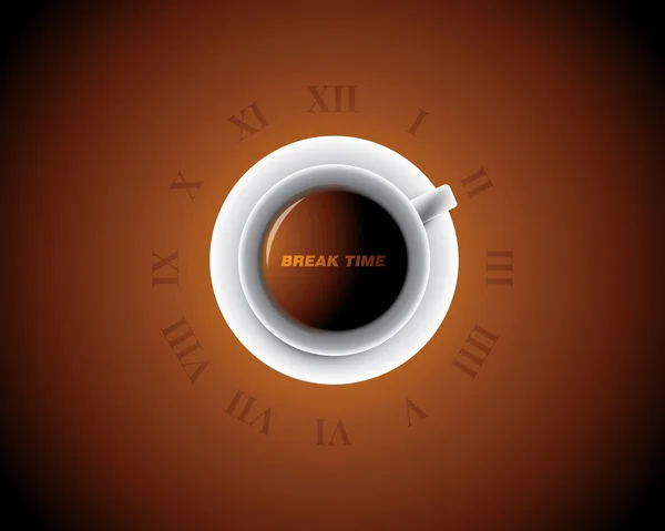 Filiżankę kawy jak zegar — Zdjęcie stockowe