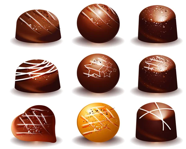 stock image Assorted of Delicious chocolate truffles