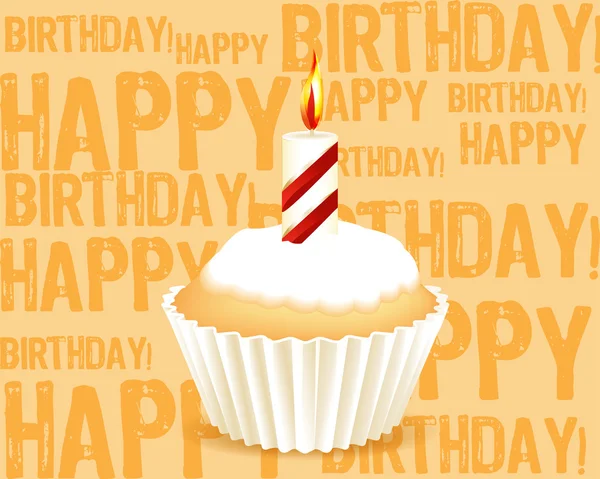 Cumpleaños cupcake Tarjeta de felicitación —  Fotos de Stock