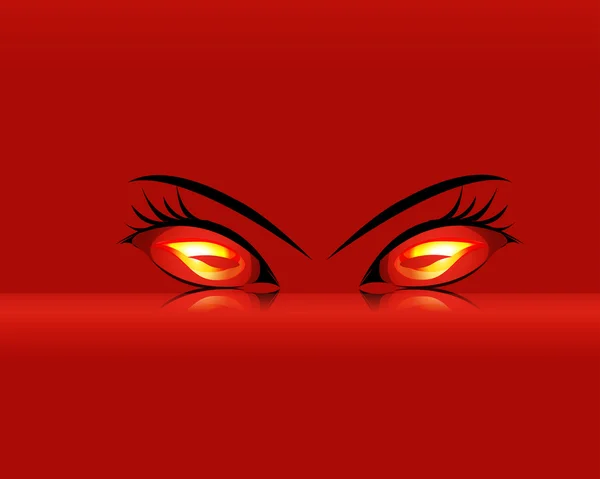 Kreslený zánětlivé zlo oči — ストック写真