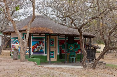 Lodge on a campsite near Kruger park clipart