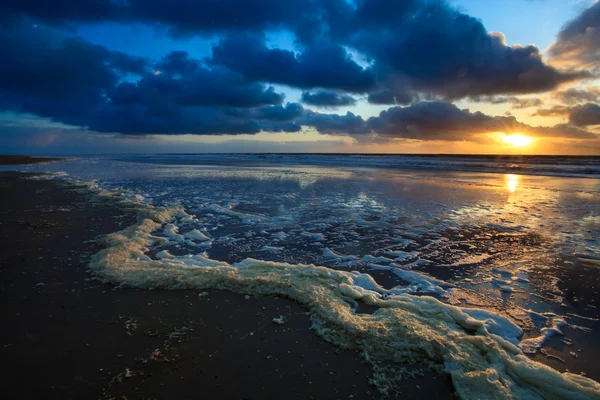 Vacker solnedgång i havet — Stockfoto