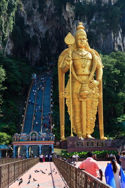 Lord Murugan statue på Batu huler - Stock-foto