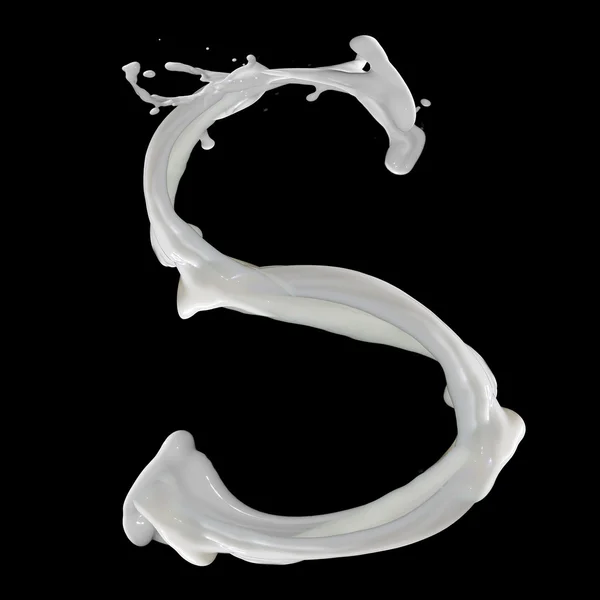 Одна буква из молочного алфавита — стоковое фото