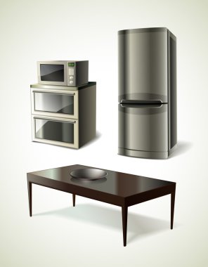 Icolated kitchen furniture clipart