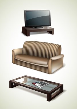 Icolated room furniture clipart
