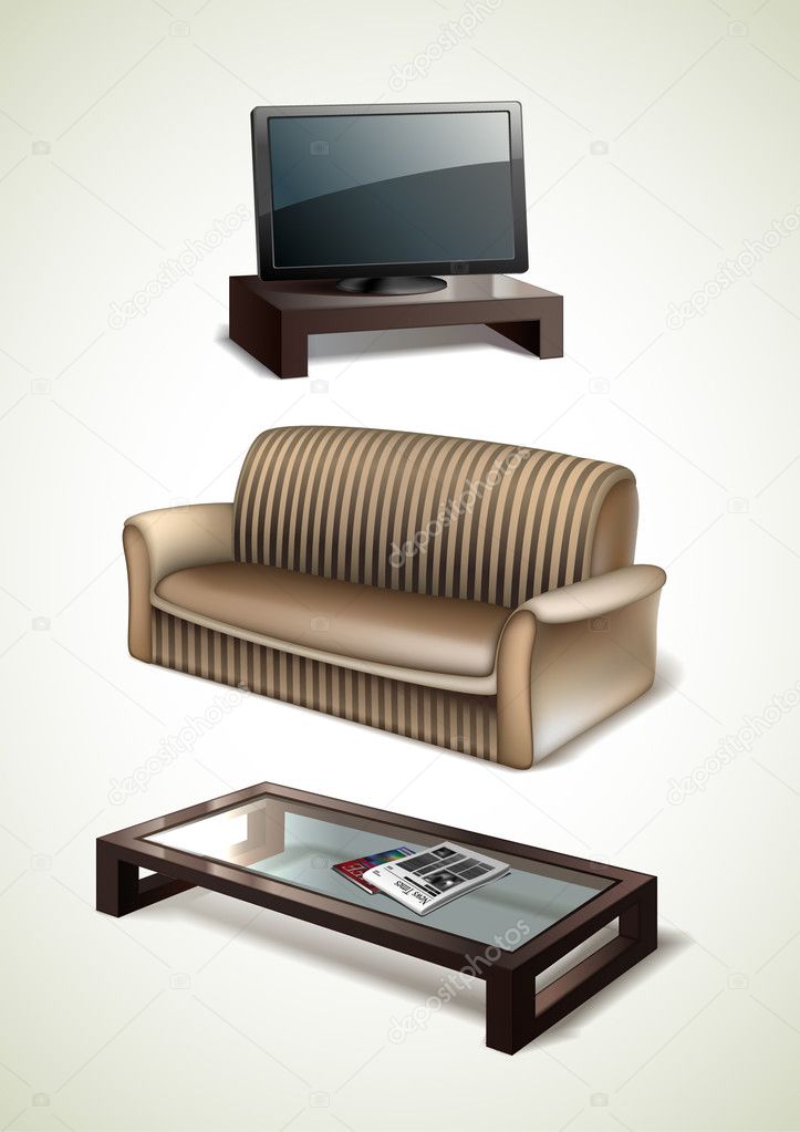 Icolated room furniture