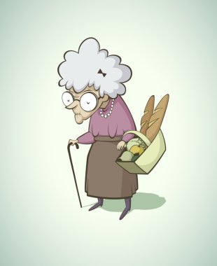 Old vintage woman clipart
