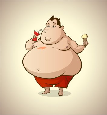 Fat man clipart