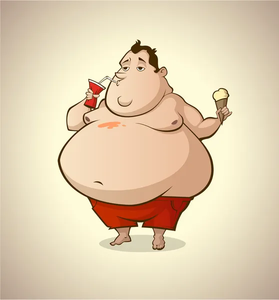 胖男人 — 图库矢量图片