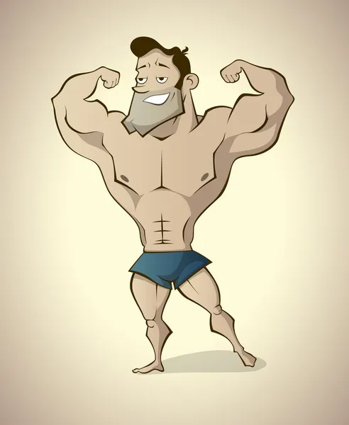 Stock vector Muscular man