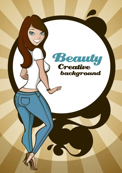 Beauty creative background — Stock Vector