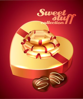 Candy box with sweets clipart