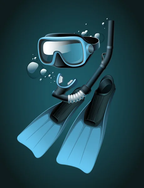 Potápěčské vybavení — Stockový vektor