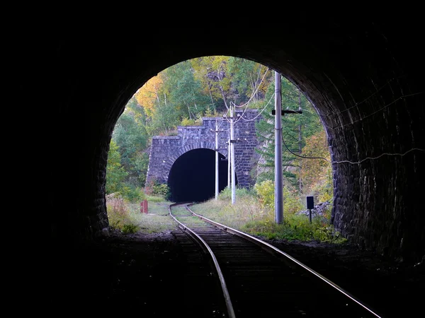 Tunnels van krugobaikalskaya spoorlijn — Stockfoto
