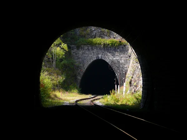 Krugobaikalskaya 铁路的隧道 — 图库照片