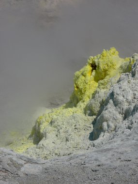 The fumarole field of Mendeleevs volcano clipart