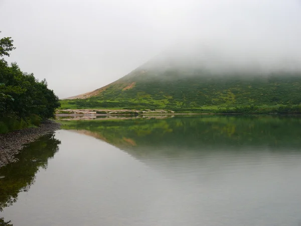 stock image Caldera of Golovnins volcano