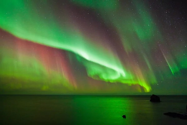 Aurora zorza polarna Zdjęcie Stockowe