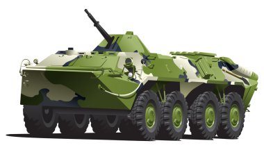 Armored troop-carrier. clipart