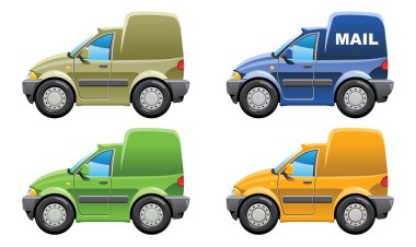 Van, mail van clipart