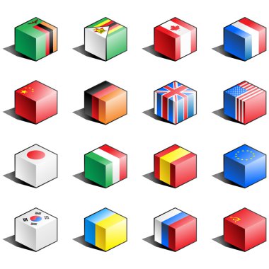 Flag icon set (part 13) clipart