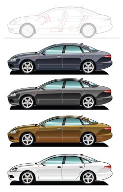 Executive car clipart