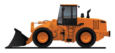 Heavy equipment loader clipart