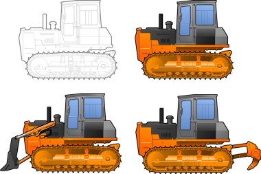 Catterpillar tractor clipart