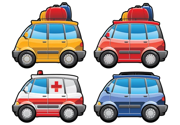 Minivan, coche ambulancia — Vector de stock
