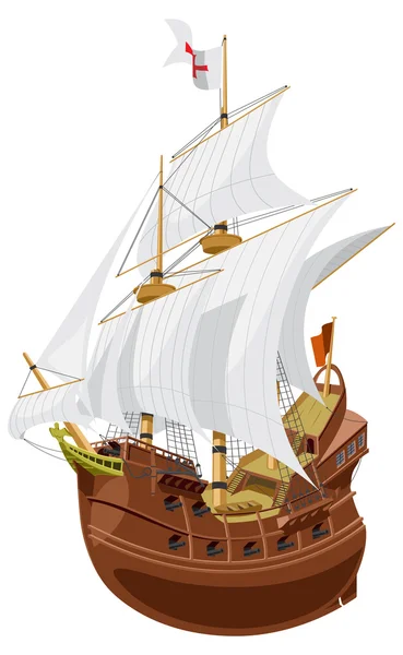 ガレオン船 — ストックベクタ
