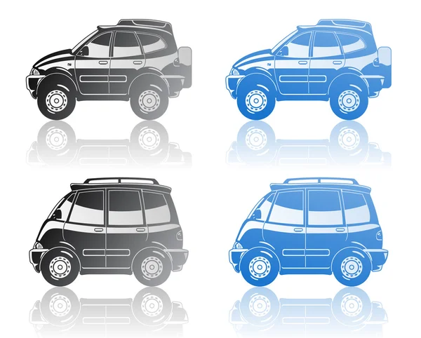 All-road araç ve minibüs — Stok Vektör
