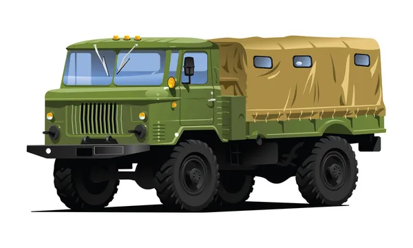 Camión militar — Vector de stock