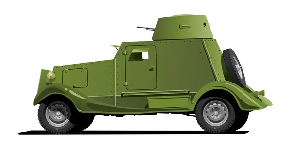 Vintage armored car — Stock Vector