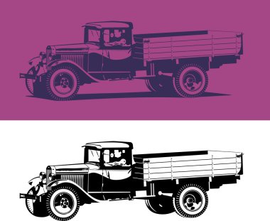 Vintage truck clipart