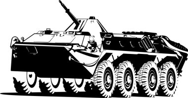 Armored troop-carrier. clipart