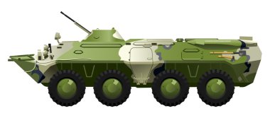 Armored troop-carrier. clipart