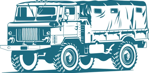 Vojenské nákladní automobil — Stockový vektor