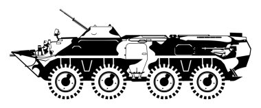Armored troop-carrier. clipart